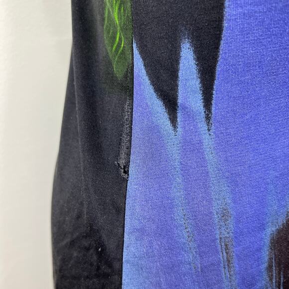 SKY Black Multi Abstract Silk Braided Halter Beaded Sleeveless Top VTG Y2K XS - Picture 5 of 7